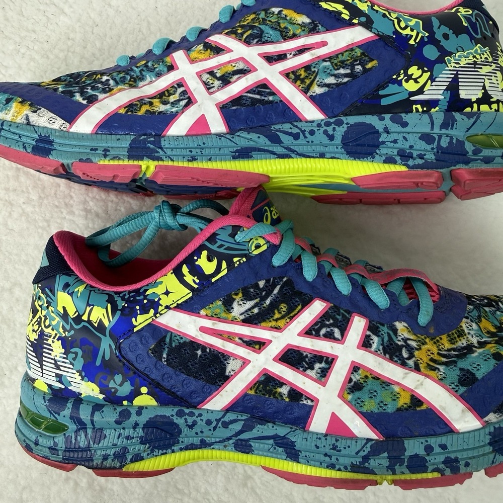 ASICS GEL-Noosa Tri 11 Women Running Shoes 9 Colorful Glow in Dark T676N - Picture 12 of 12